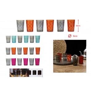 SET 6 VERRES A THE ASSORTIS