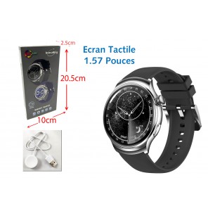 MONTRE CONNECTEE RONDE NOIR...