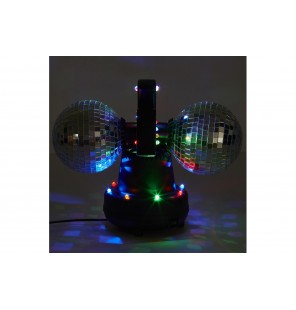 LAMPE BOULE DISCO DOUBLE USB