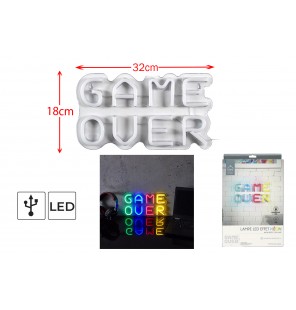 LAMPE EFFET NEON GAME OVER USB