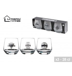 BT 3 VERRES A WHISKY 28CL