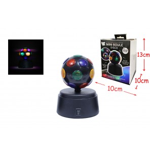 LAMPE BOULE MINI DISCO A PILE