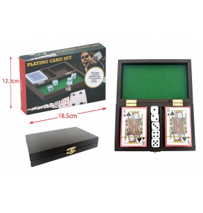 COFFRET BOIS 2 JEUX DE...