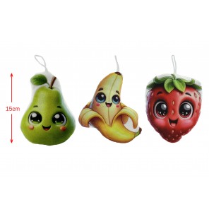 PELUCHE FRUIT 3 ASSORTIS...