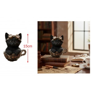 STATUE CHAT TASSE RESINE...