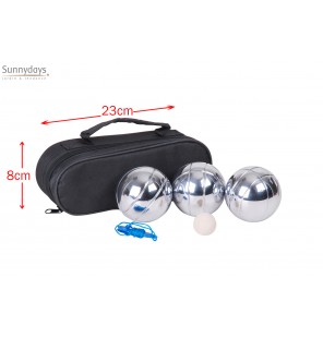 SAC 3 BOULES DE PETANQUE METAL